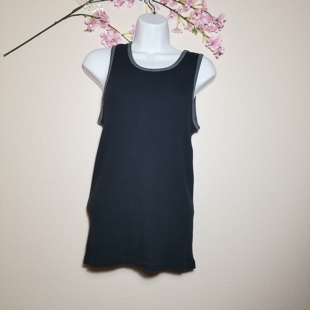 BDG black Ribbed long Tank Top Medium